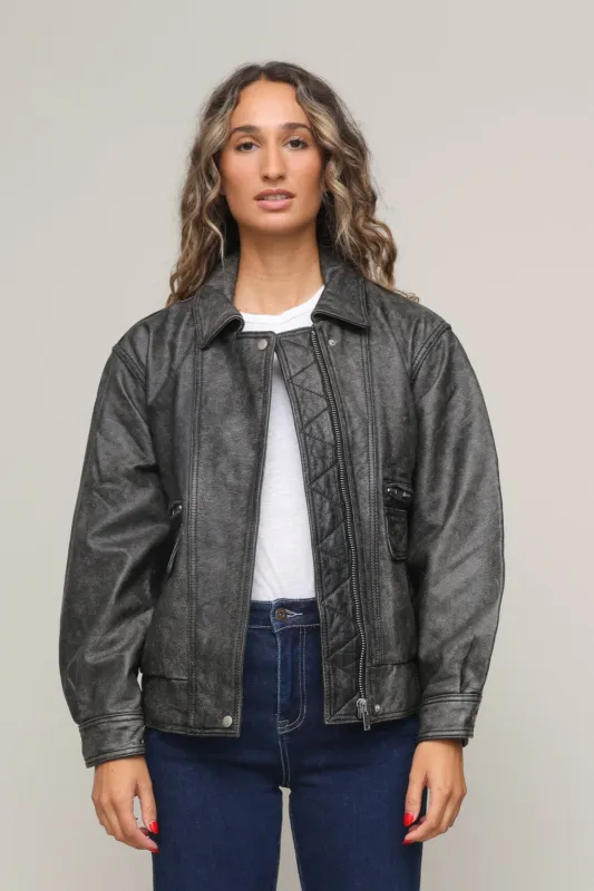 Siren Leather Jacket made by Heartloom