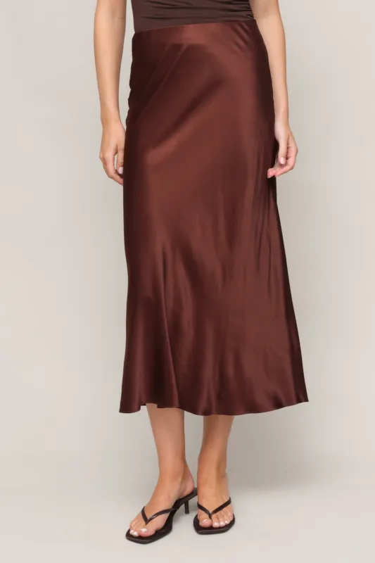 Anya Satin Skirt sold by Mixology