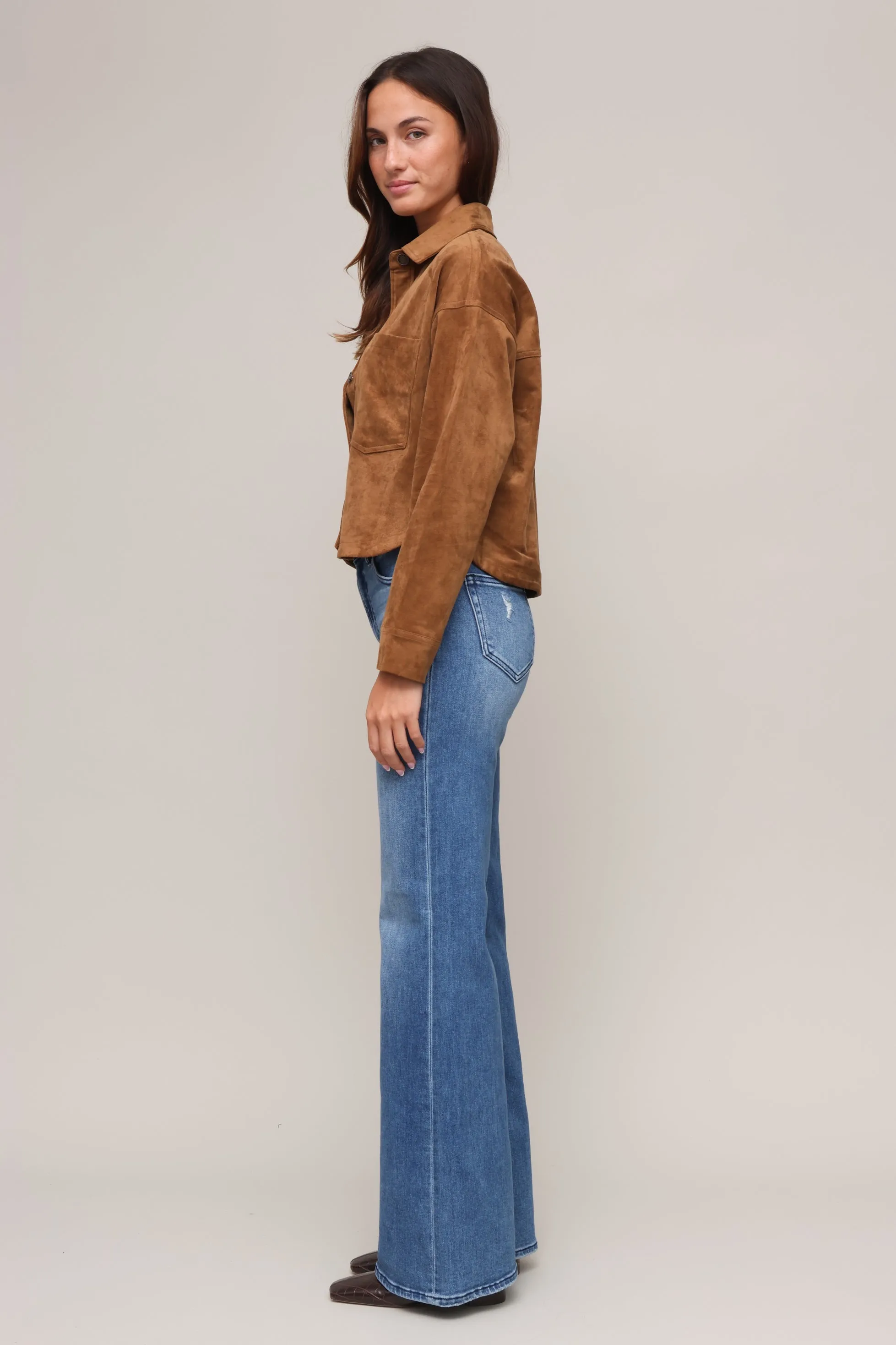 All Day Cropped Suede Jacket sold by Mixology product image thumbnail 3