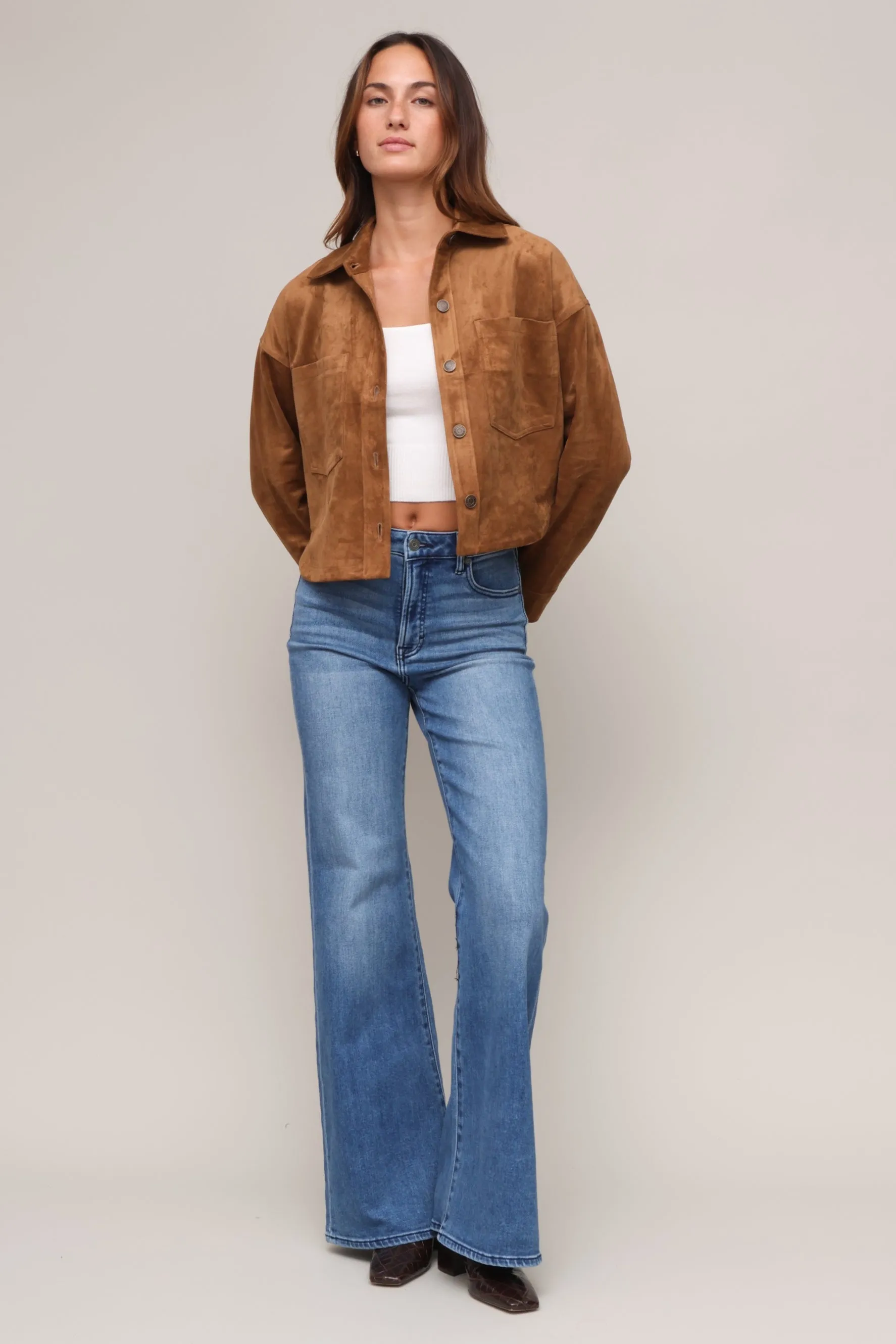 All Day Cropped Suede Jacket sold by Mixology product image thumbnail 2