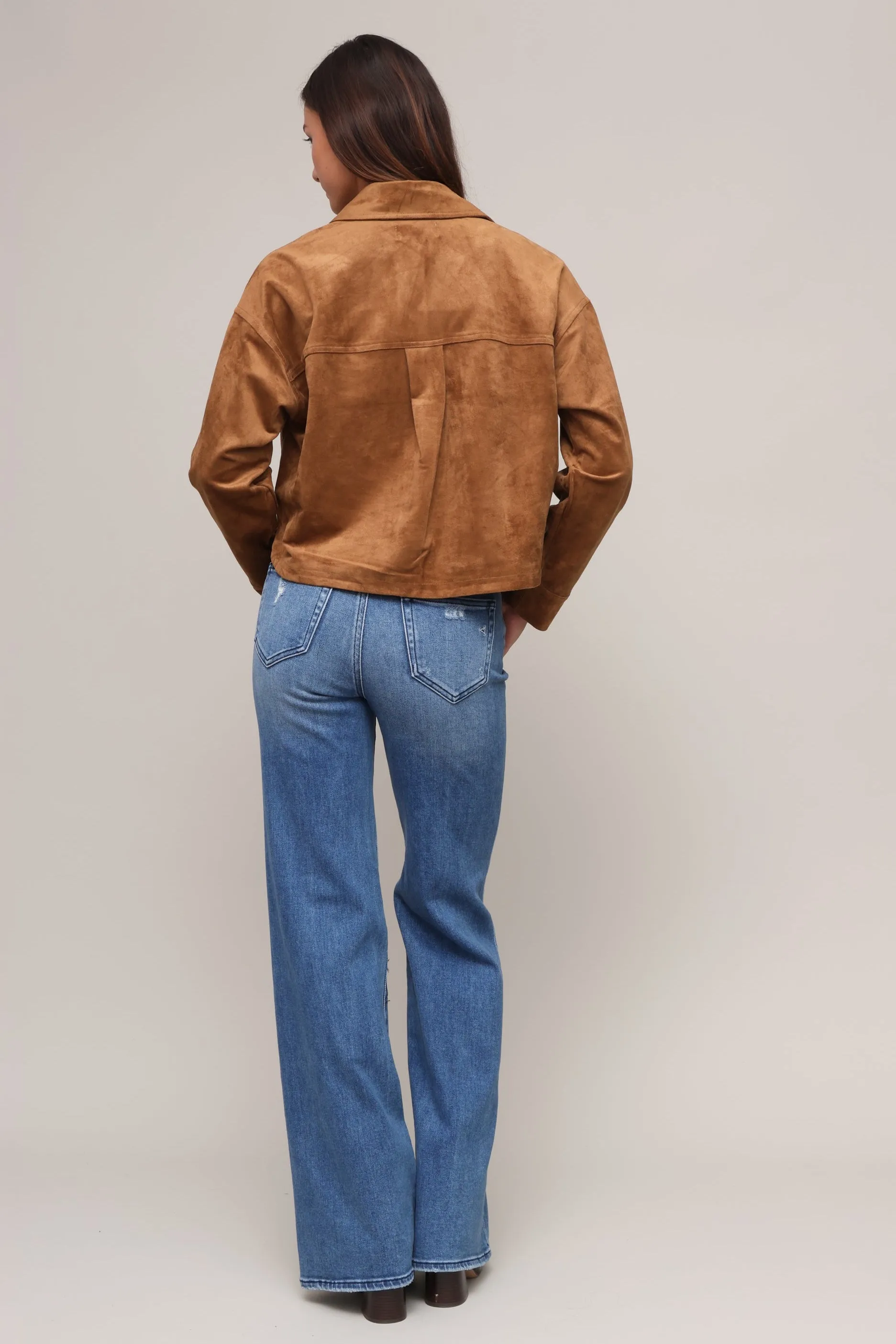 All Day Cropped Suede Jacket sold by Mixology product image thumbnail 4