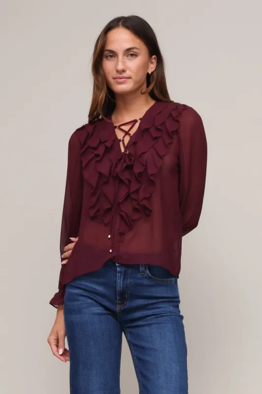 Chloe Ruffle Top sold by Mixology