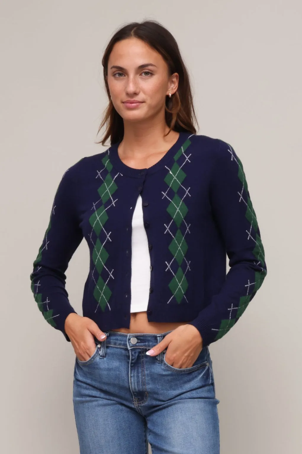 Ainsley Argyle Cardigan sold by Mixology product image thumbnail 5