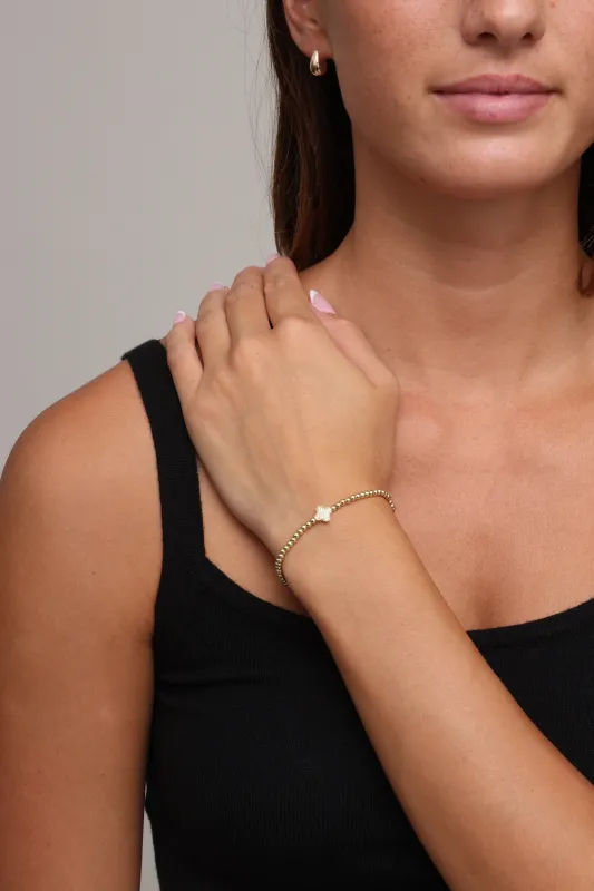 Elsie Mini Cz Clover Bracelet made by Mixology