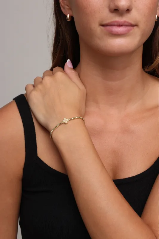 Beatrice Pearl Flower Bracelet sold by Mixology
