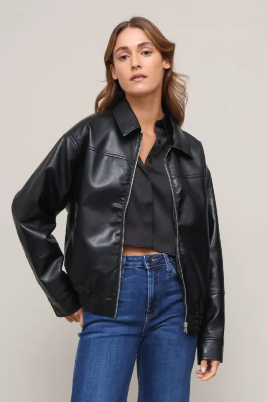 Leather Flight Jacket made by Mixology