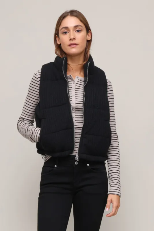 Alistair Cable Puffer Vest made by Mixology