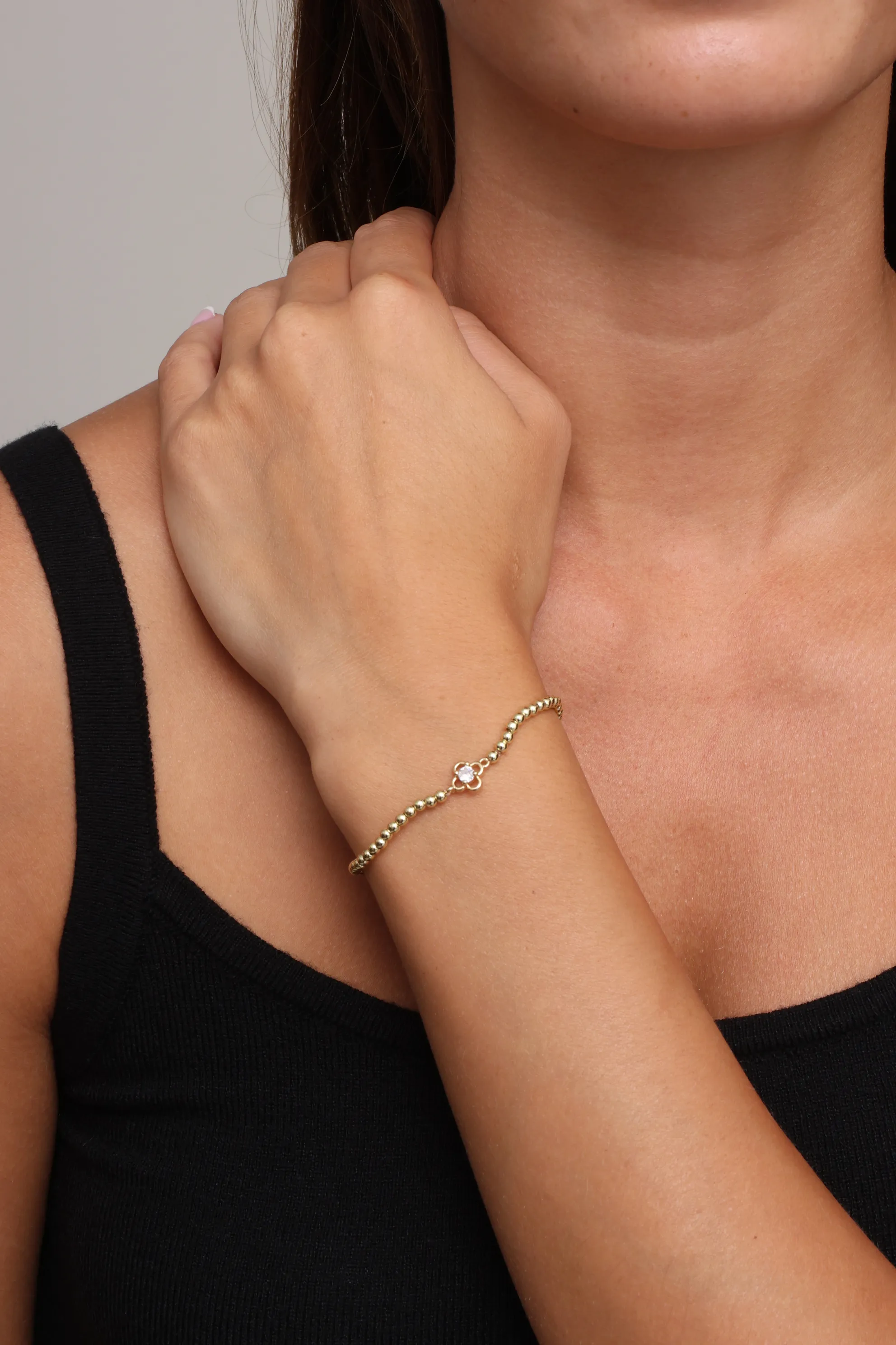 Agnes Bezel Flower Bracelet sold by Mixology