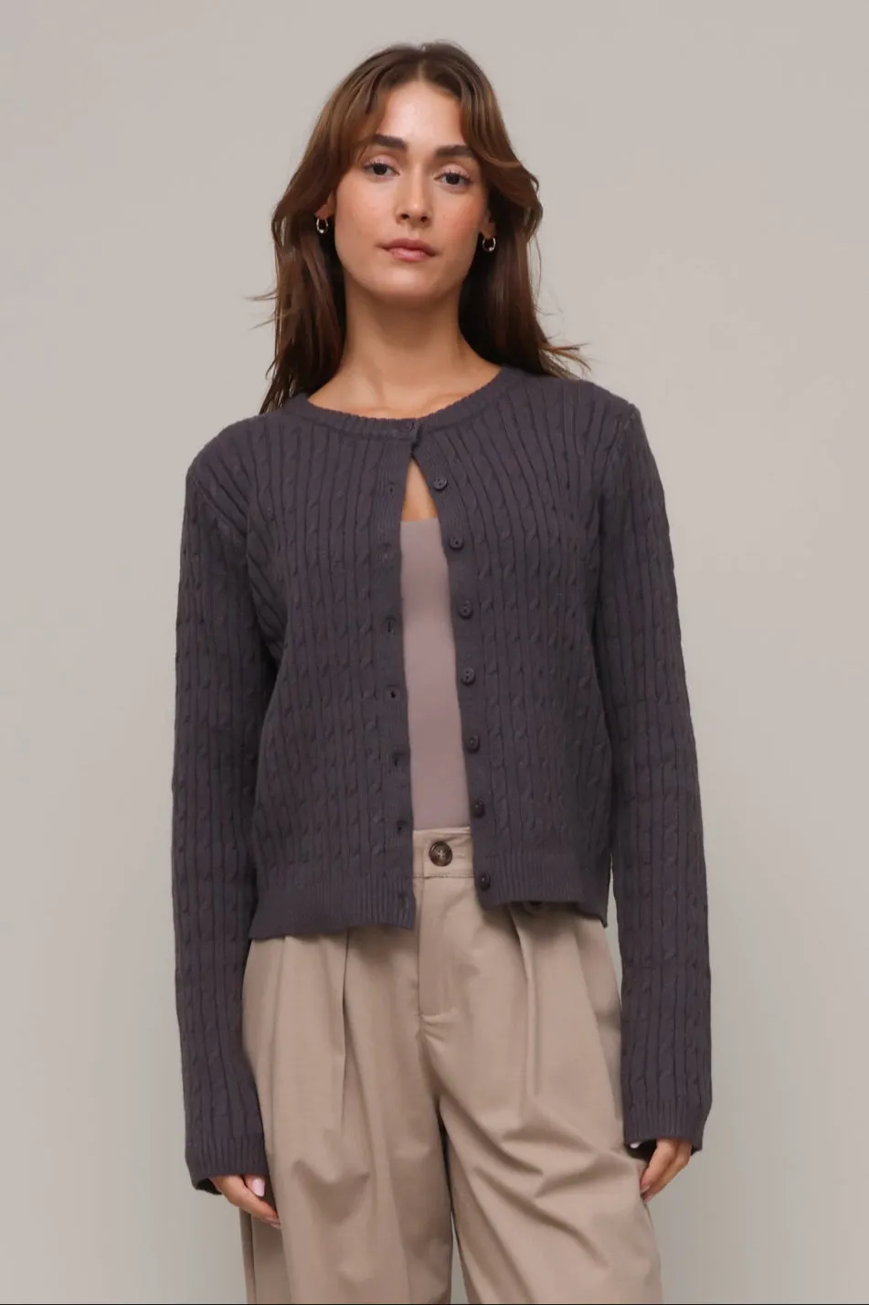 Ralfi Cable Cardigan sold by Mixology product image thumbnail 2