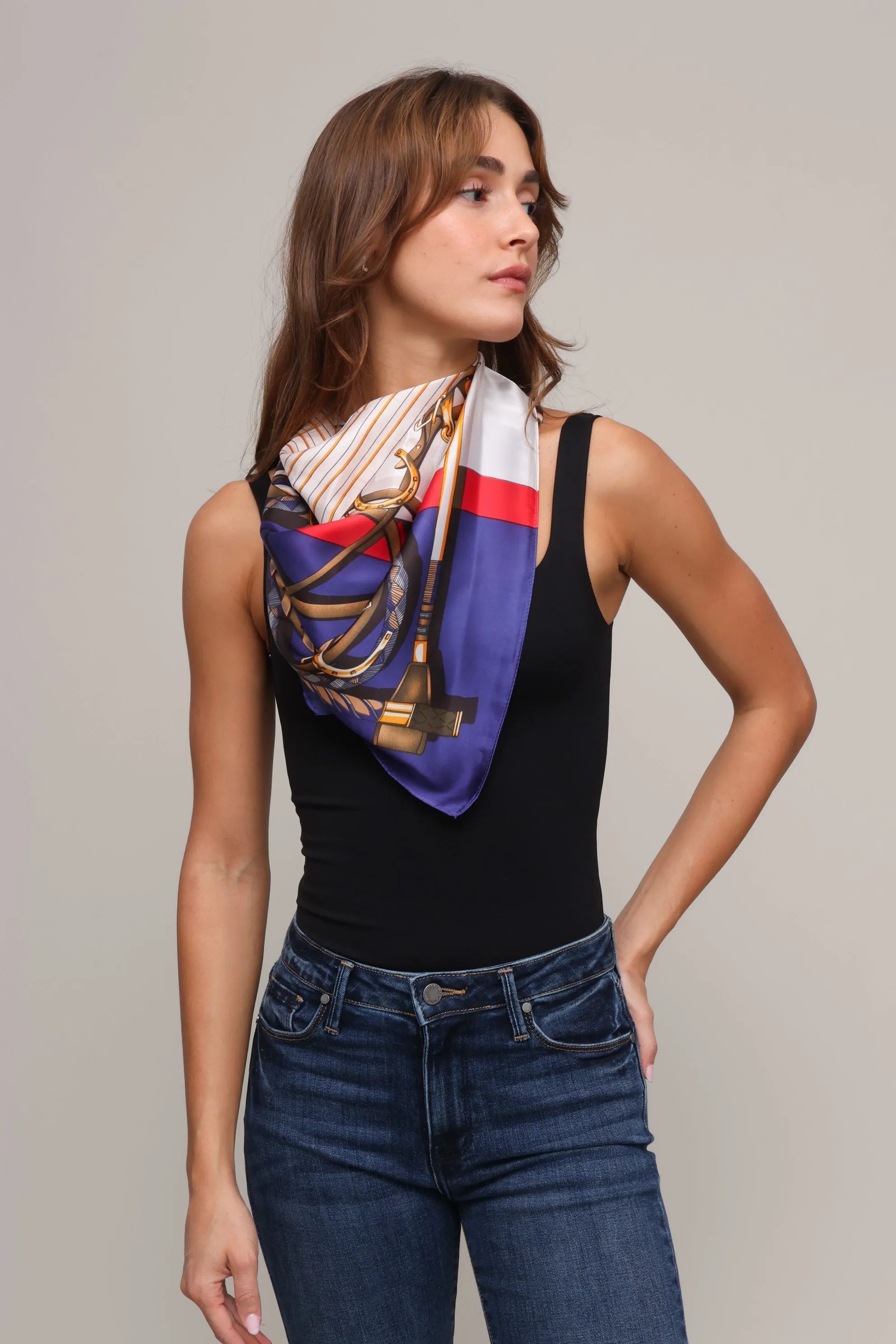 Chain Silk Blend Scarf sold by Mixology product image thumbnail 2