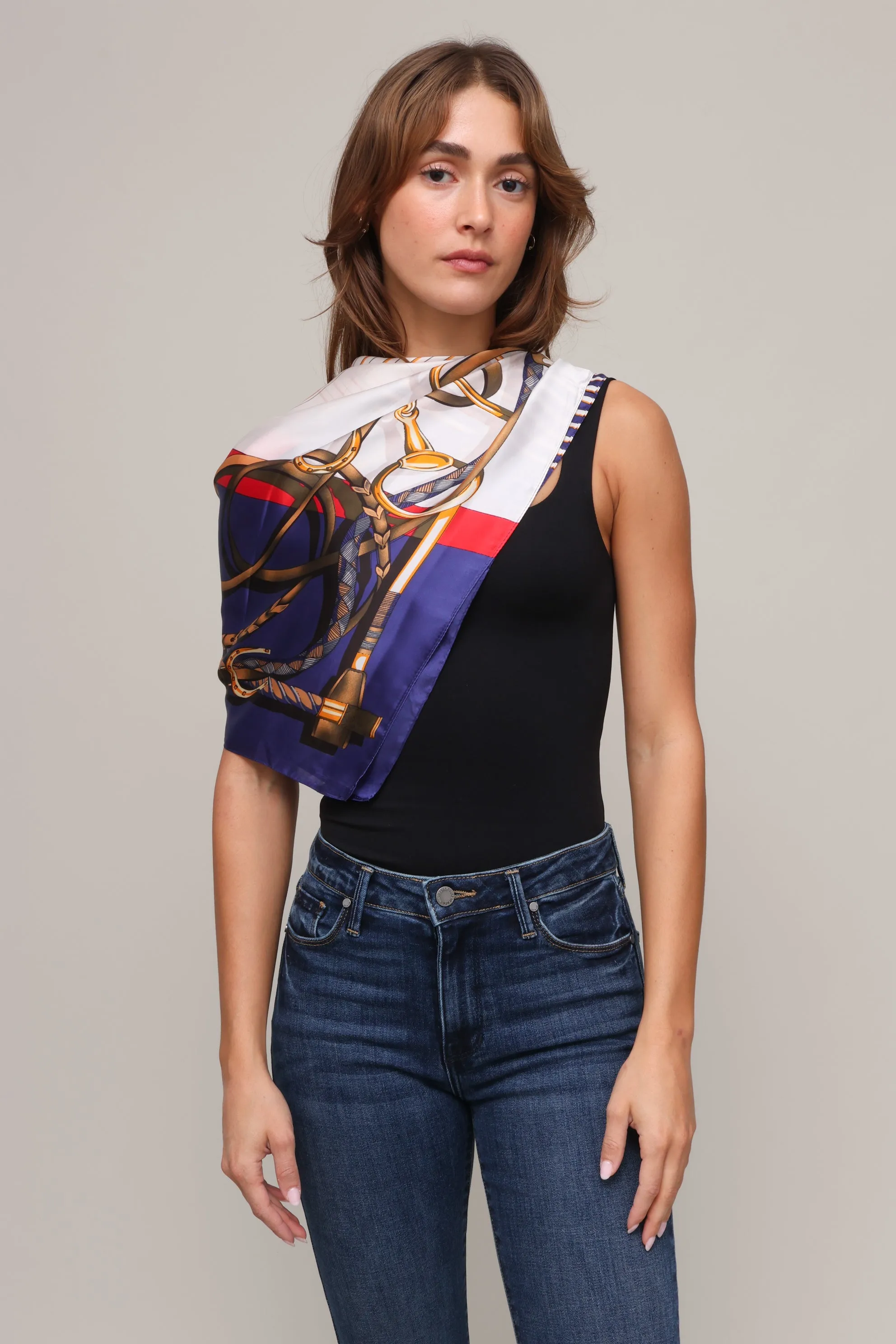 Chain Silk Blend Scarf sold by Mixology