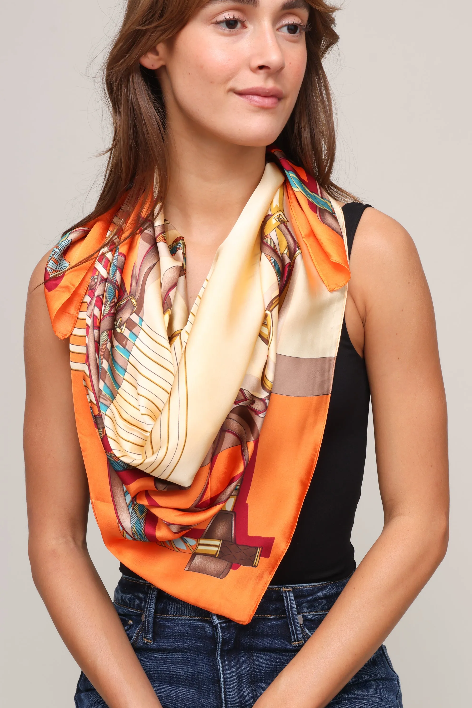 Chain Silk Blend Scarf sold by Mixology