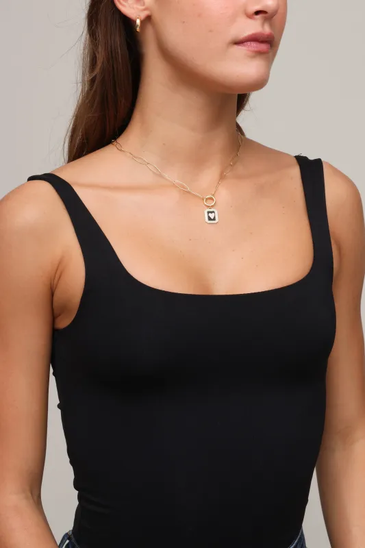 Tatum Heart Pendant Link Necklace sold by Mixology
