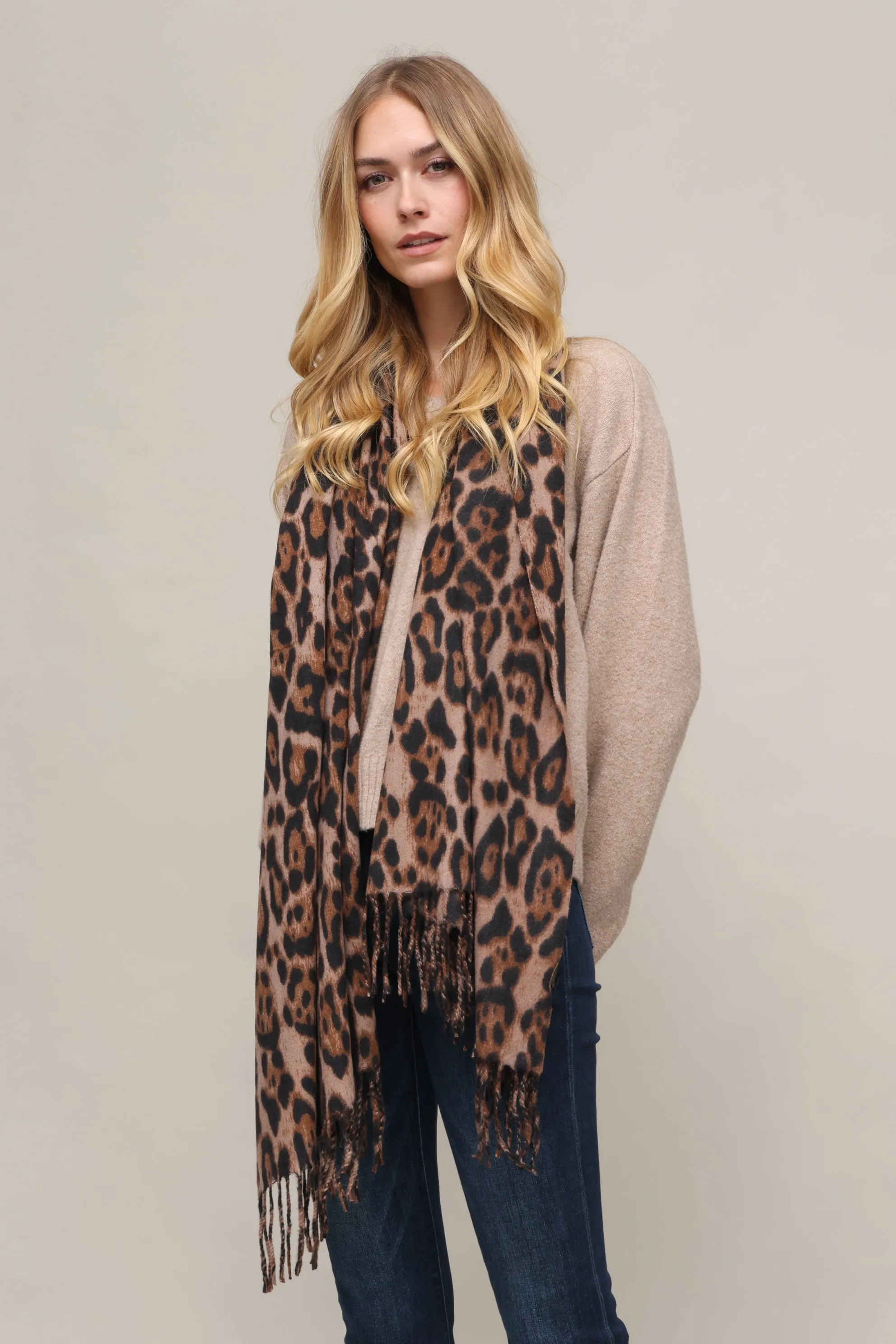 Layla Leopard Scarf sold by Mixology