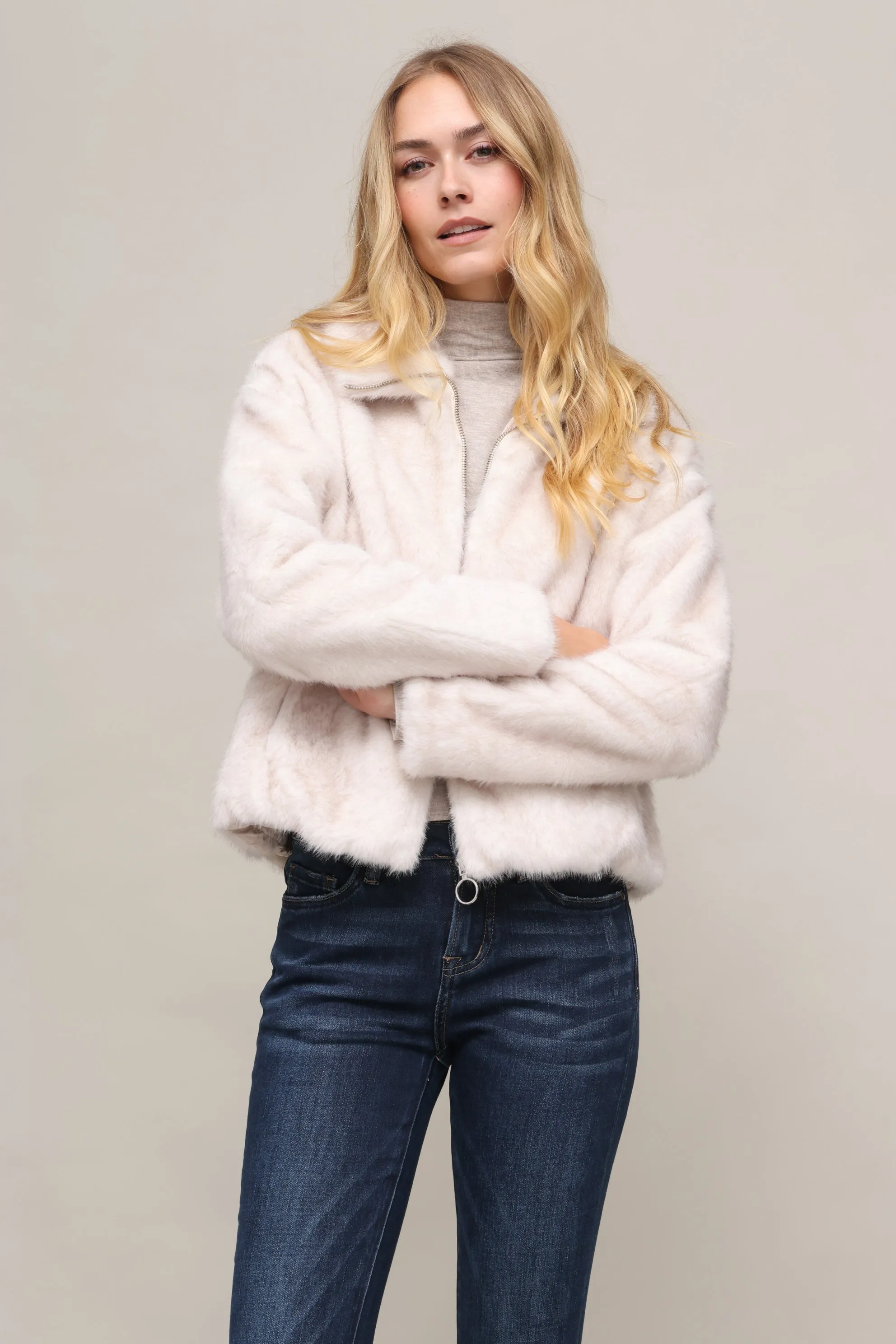 Amethyst Faux Fur Jacket sold by Mixology