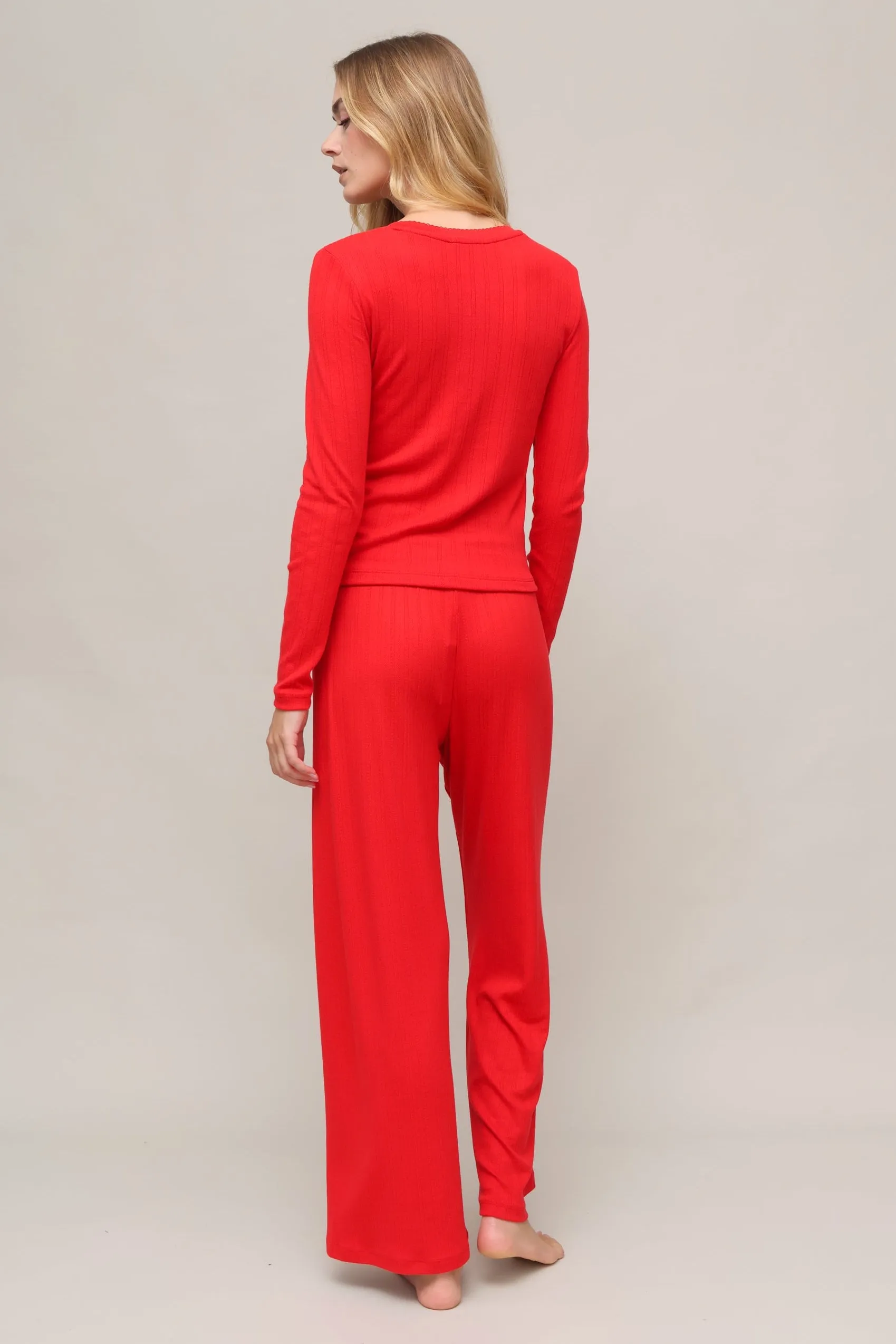 Holly Pointelle Long Sleeve Top sold by Mixology product image thumbnail 3