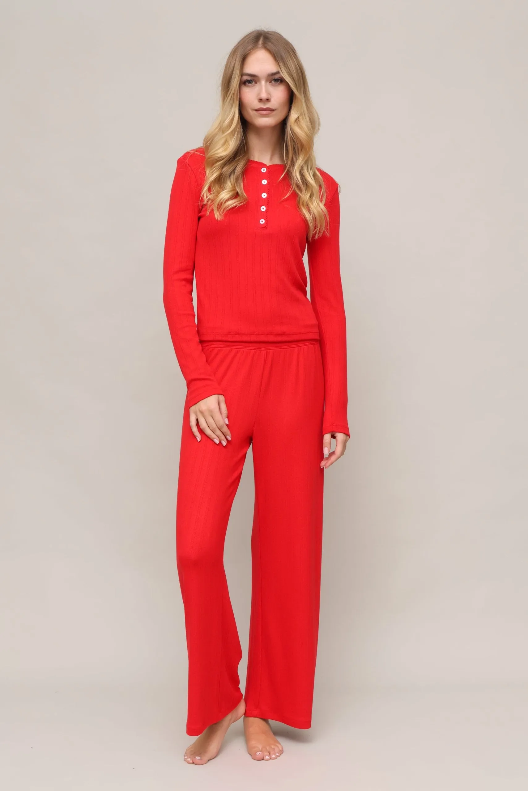 Holly Pointelle Long Sleeve Top sold by Mixology product image thumbnail 4