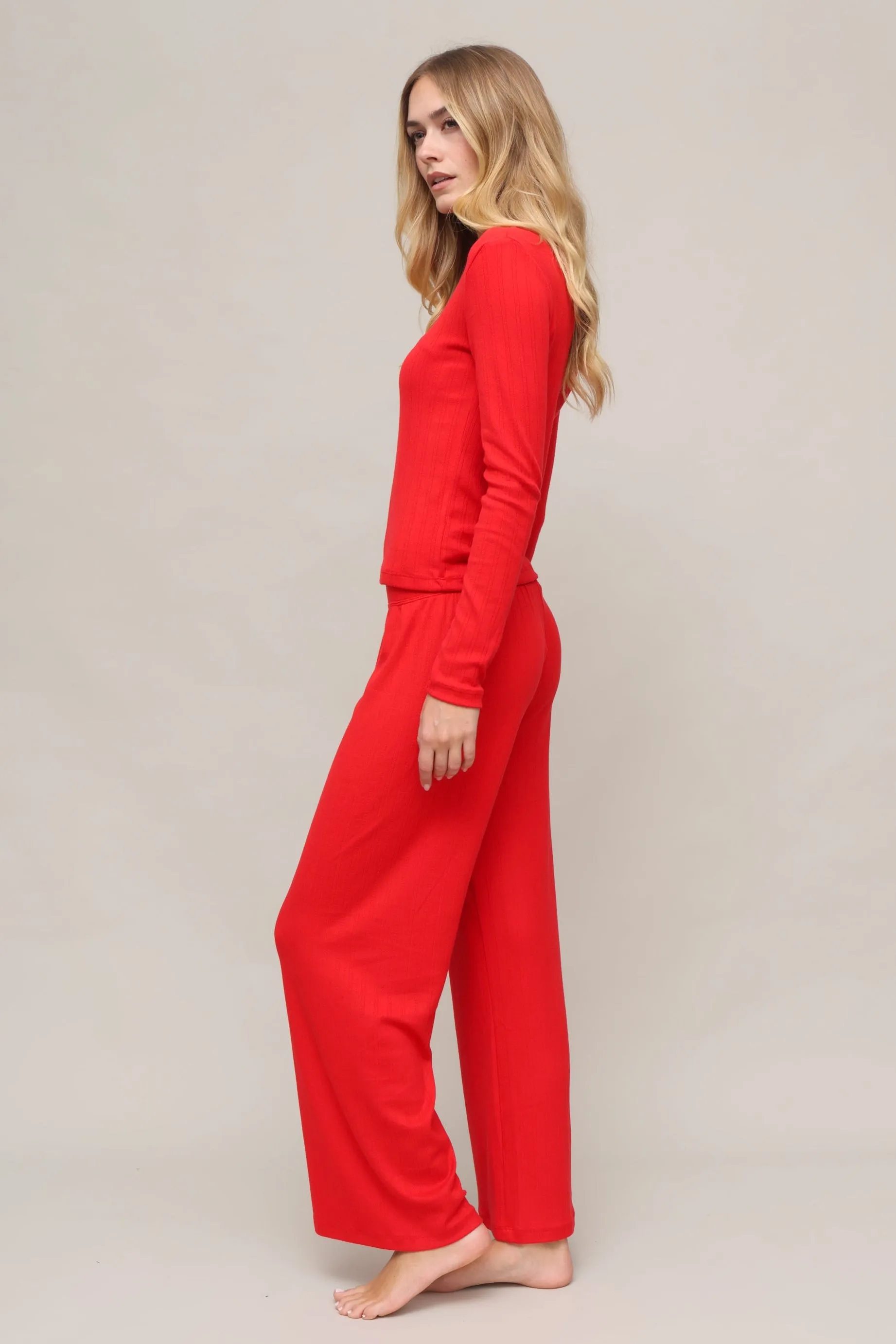 Holly Pointelle Long Sleeve Top sold by Mixology product image thumbnail 2