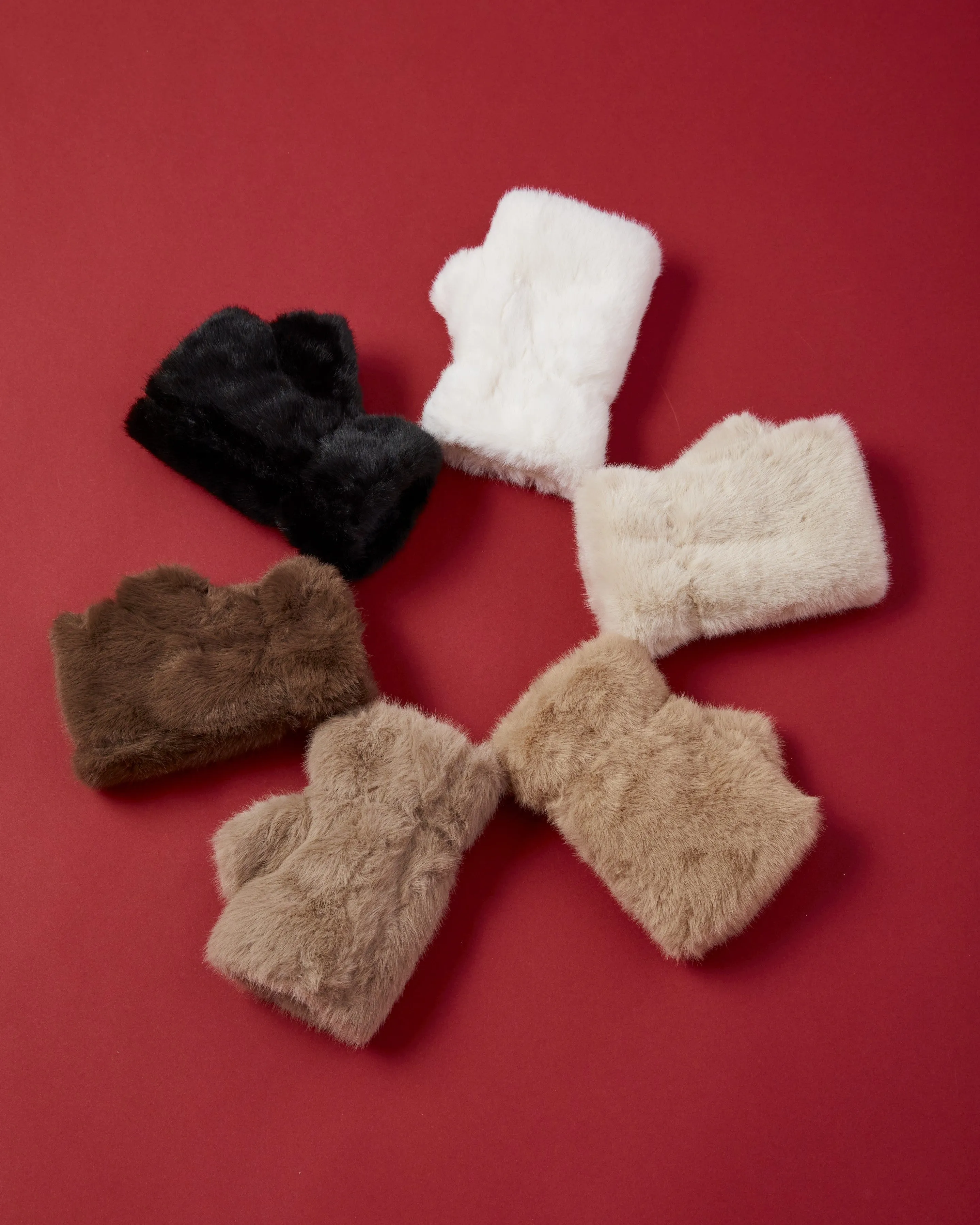 Lolita Faux Fur Fingerless Gloves sold by Mixology product image thumbnail 2