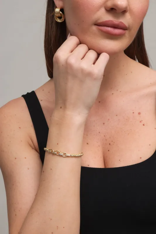 Odette Three Ring Ball Bracelet sold by Mixology