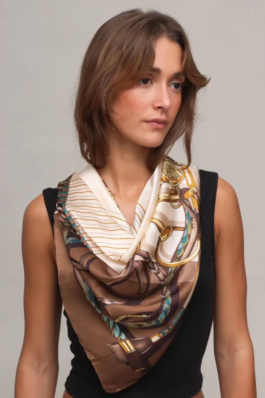 Chain Silk Blend Scarf sold by Mixology