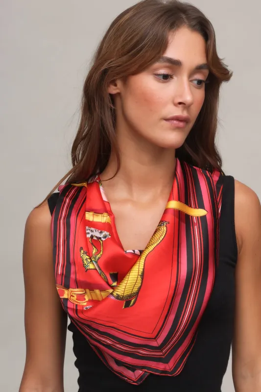 Equestrian Silk Blend Scarf sold by Mixology