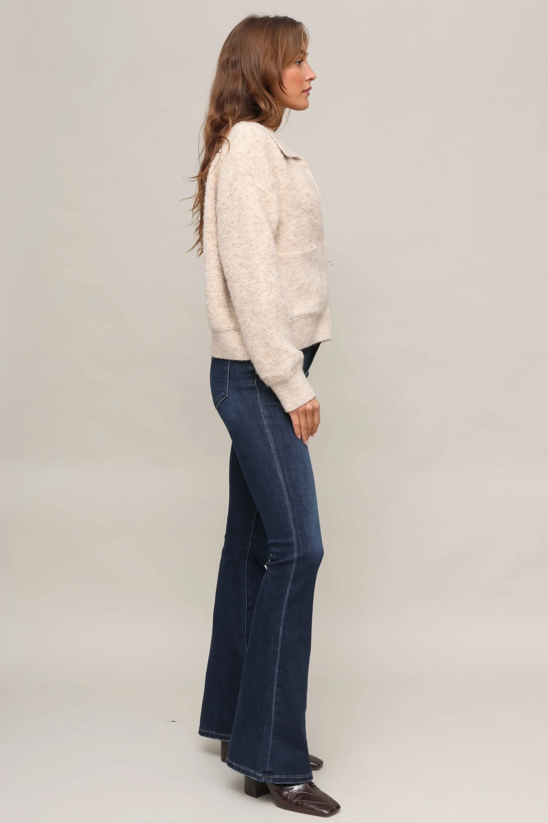 Cozy On Cue Zip Up Cardigan sold by Mixology product image thumbnail 3