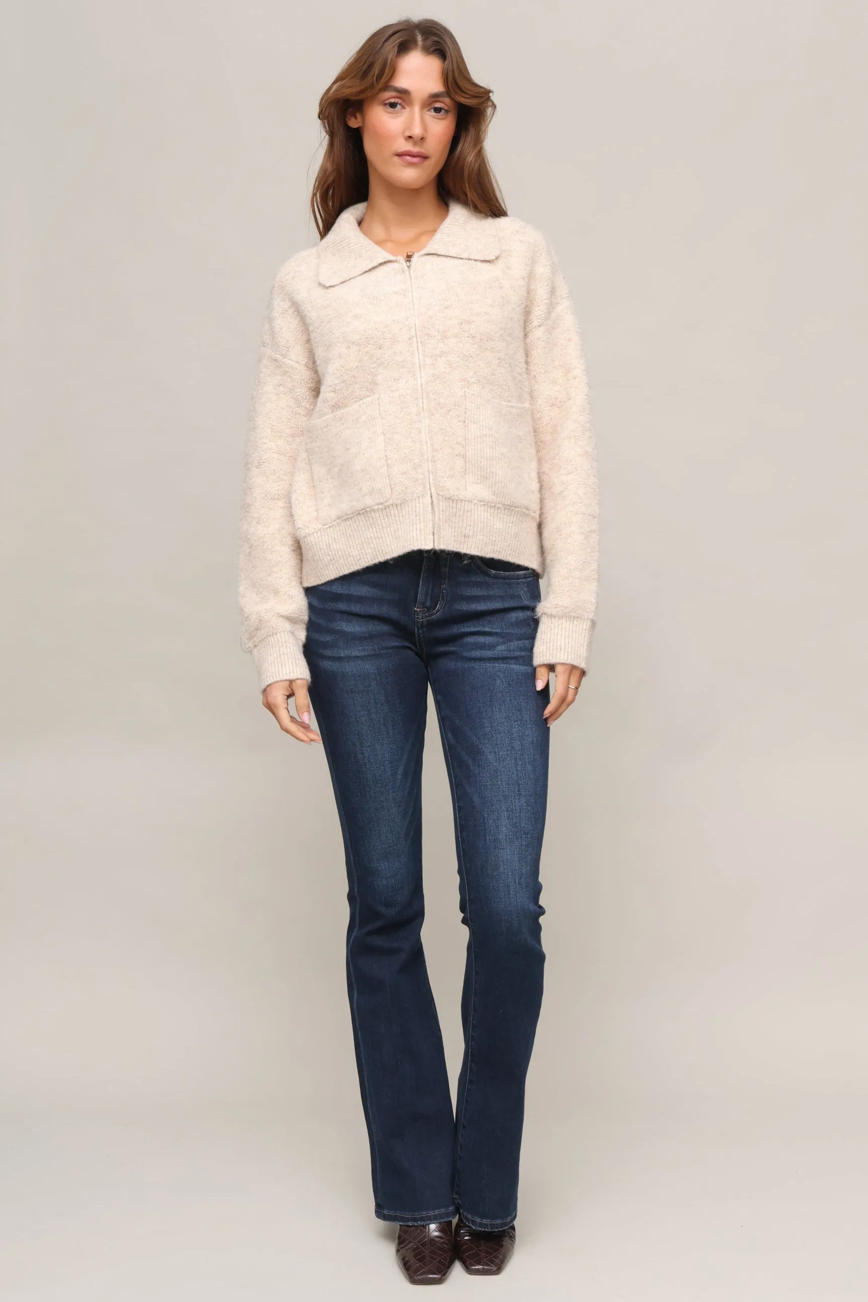 Cozy On Cue Zip Up Cardigan sold by Mixology product image thumbnail 2