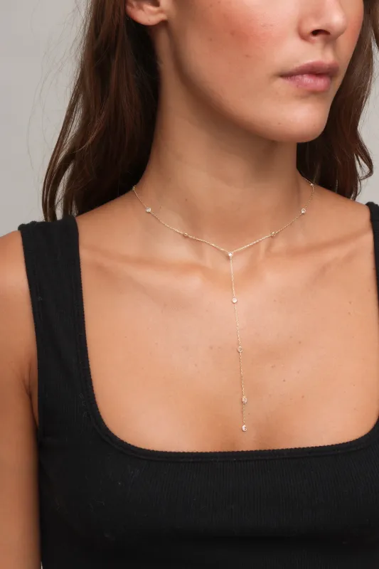 Balli Multi Bezel Lariat Necklace sold by Mixology