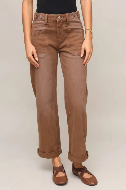 High Rise Slim Wide Utility sold by Mixology