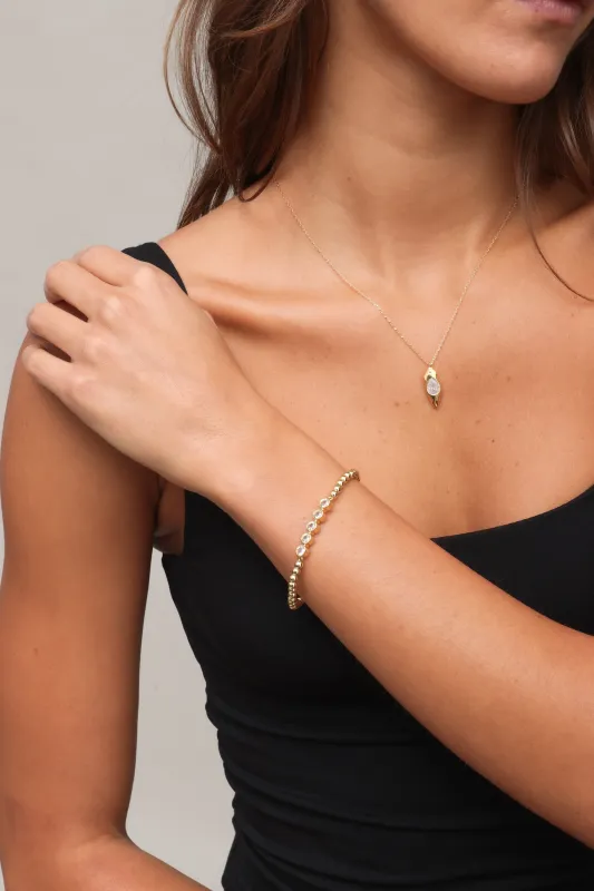 Adhara Ball Bezel Bracelet sold by Mixology