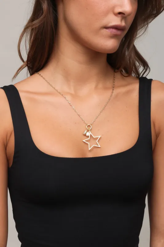 Stormi Cz Star Charm Necklace made by Mixology