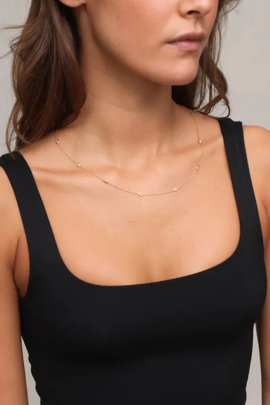 Scattered Bezel Necklace sold by Mixology