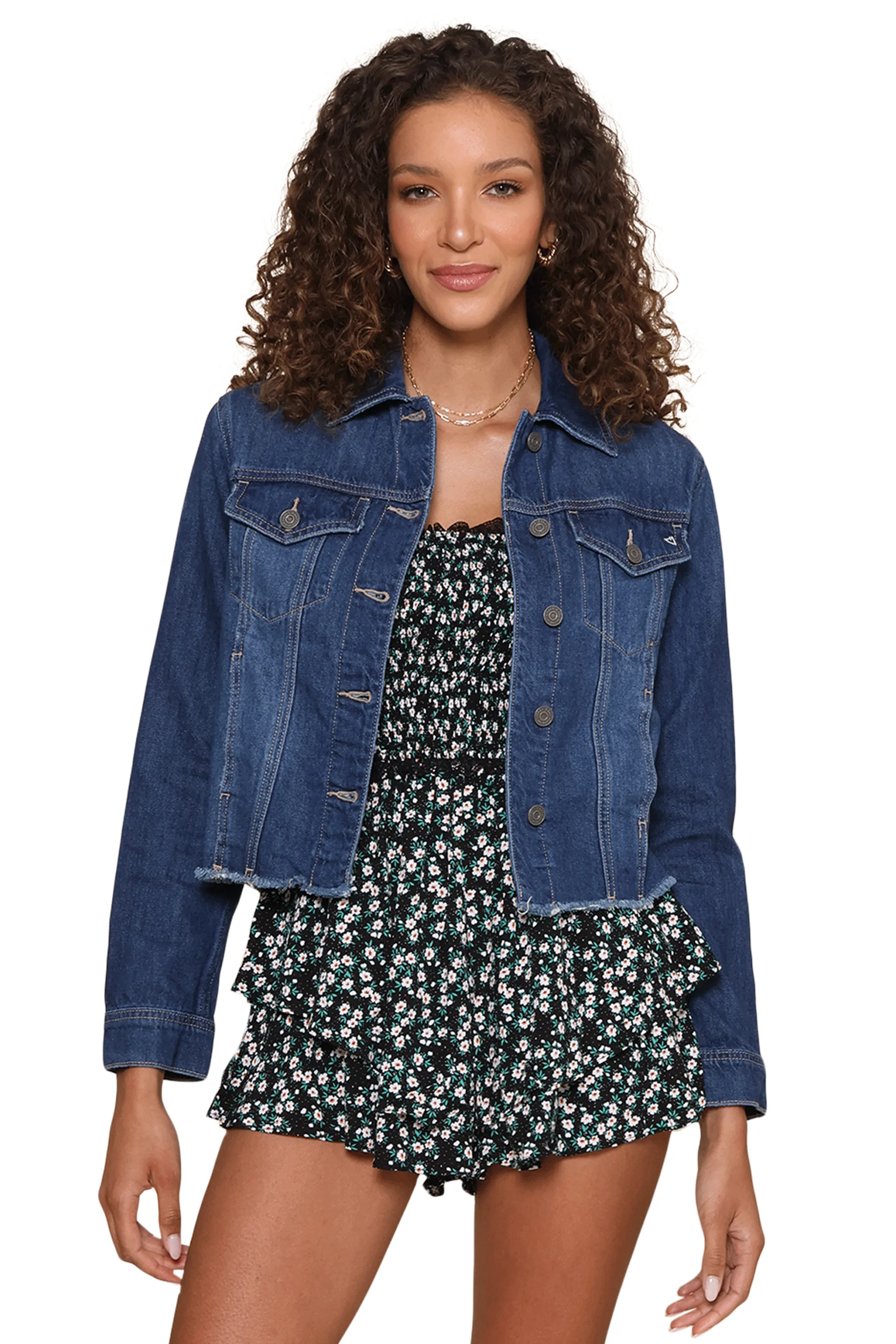 Dark Wash Trucker Denim Jacket sold by Mixology