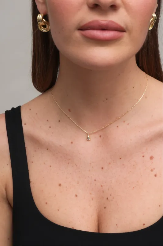 Teardrop Bezel Necklace sold by Mixology