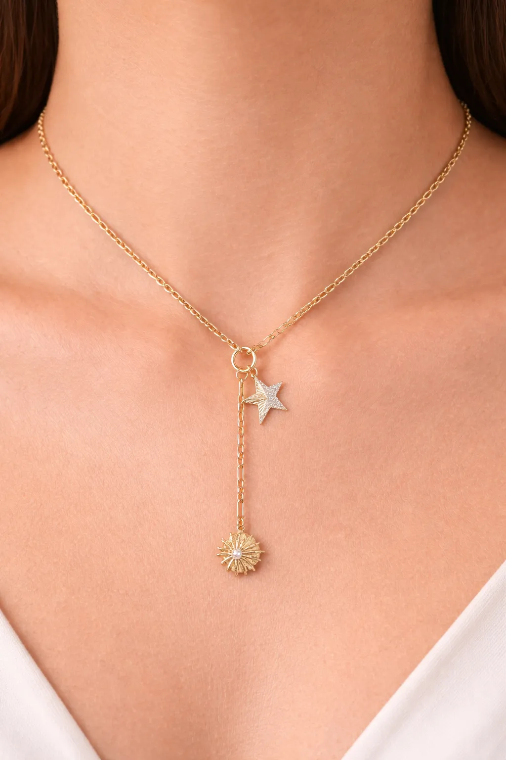 Ladina Star Sun Necklace sold by Mixology