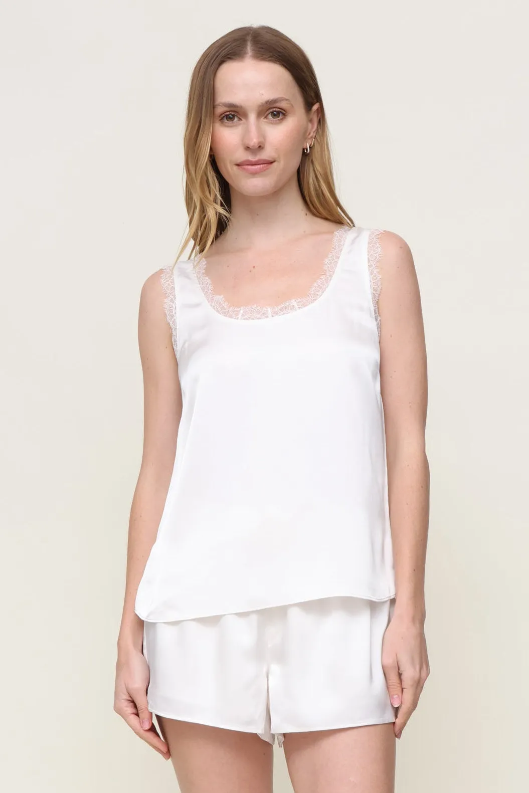 Tyla Lace Trim Tank sold by Mixology