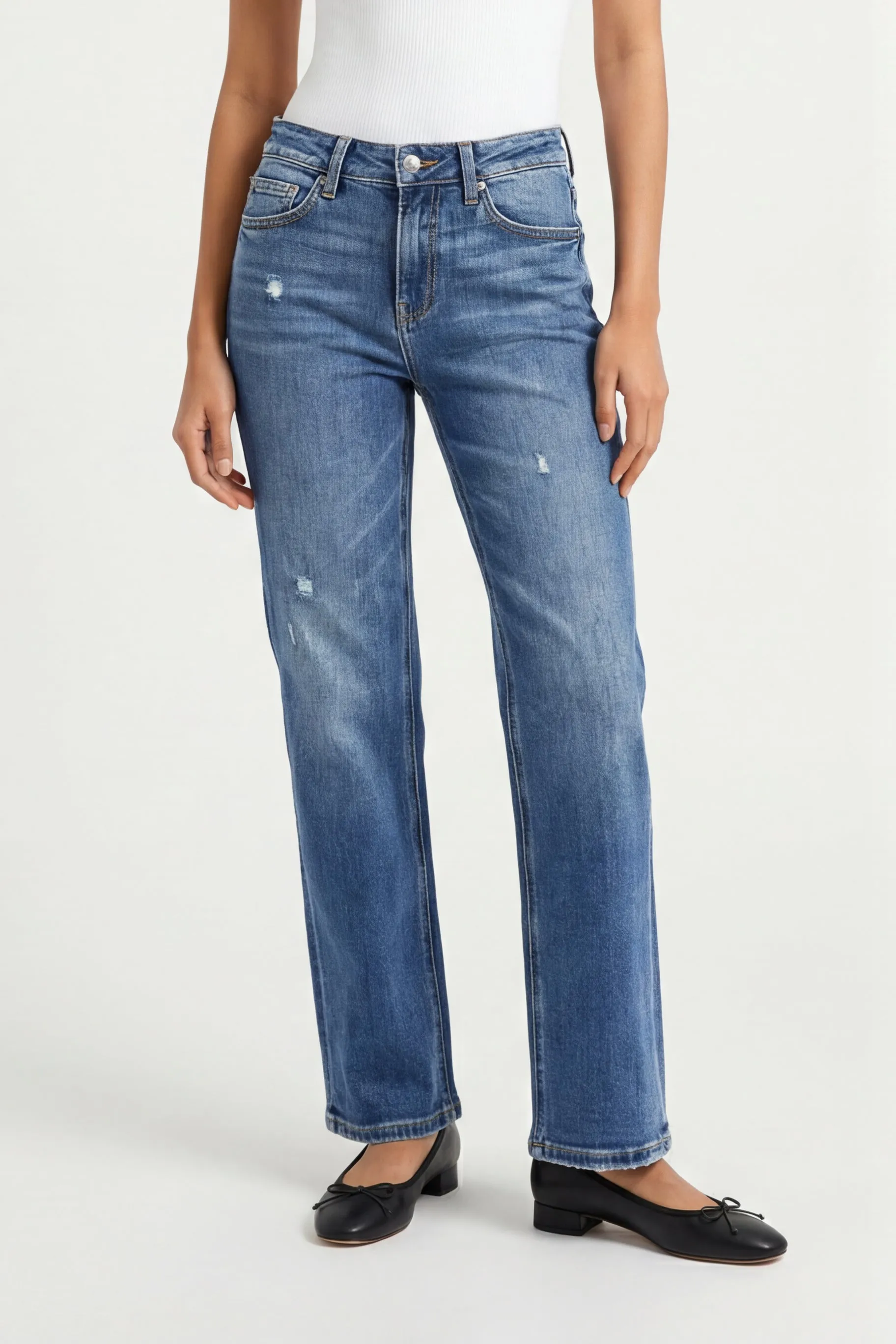 Mid Rise Straight Leg sold by Mixology