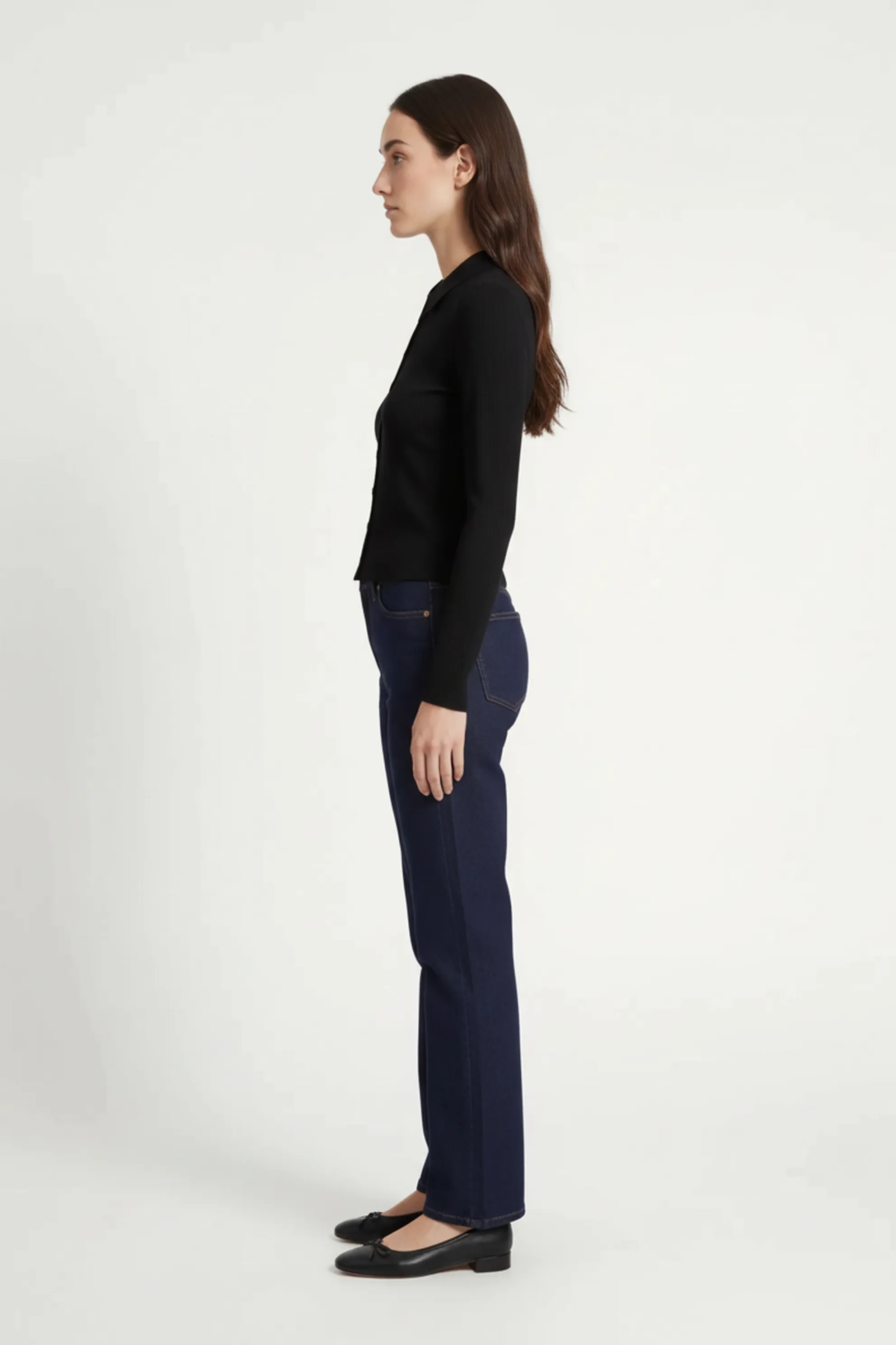 Amee Luxe Rib Long Sleeve Polo sold by Mixology product image thumbnail 3