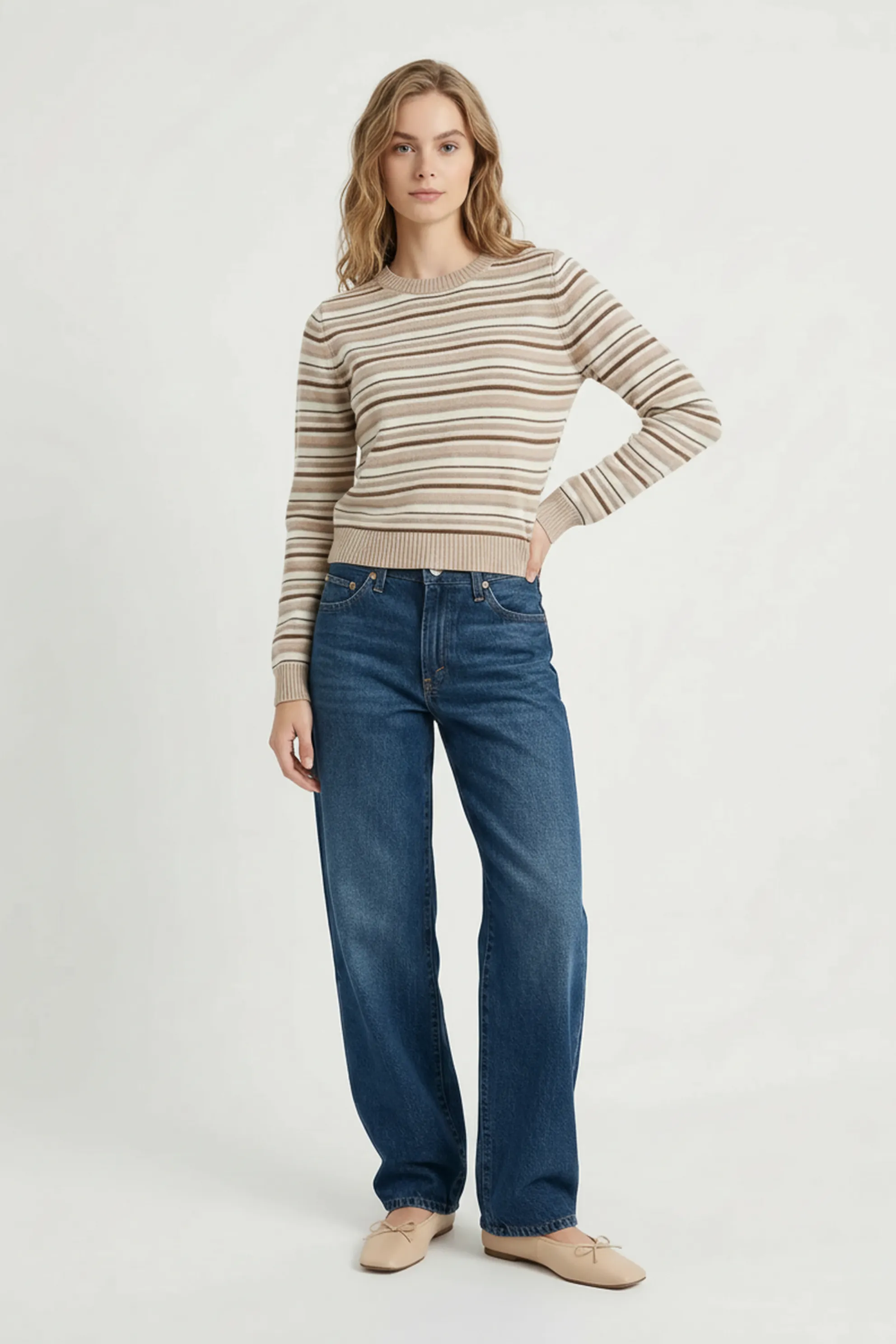 Meli Striped Crew Neck Sweater sold by Mixology product image thumbnail 2