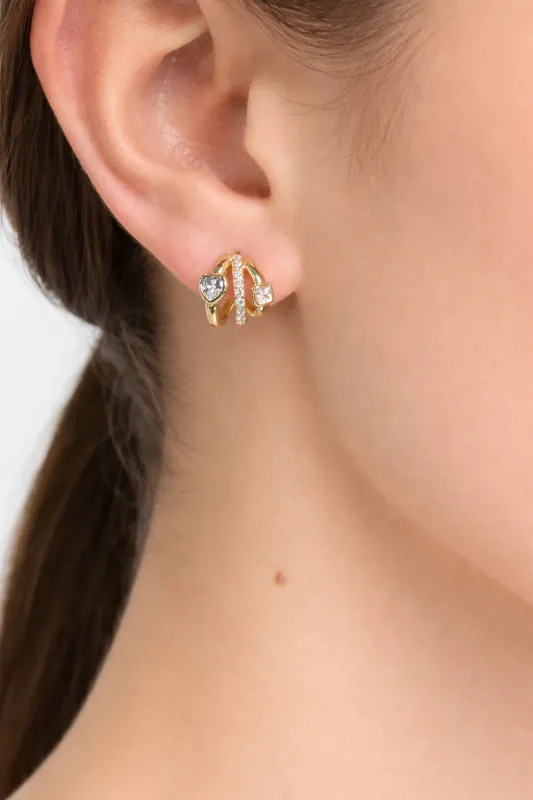 Lola Triple Cz Bezel Huggie made by Mixology