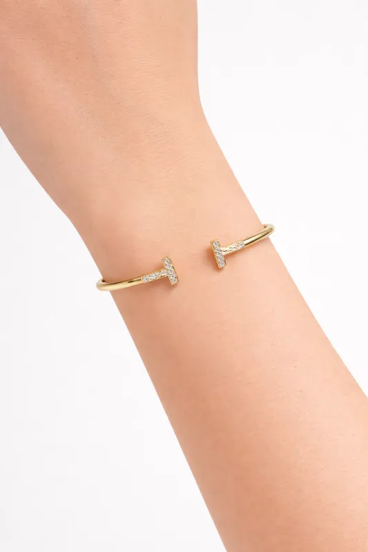 Zaylee H Cz Cuff Bracelet sold by Mixology