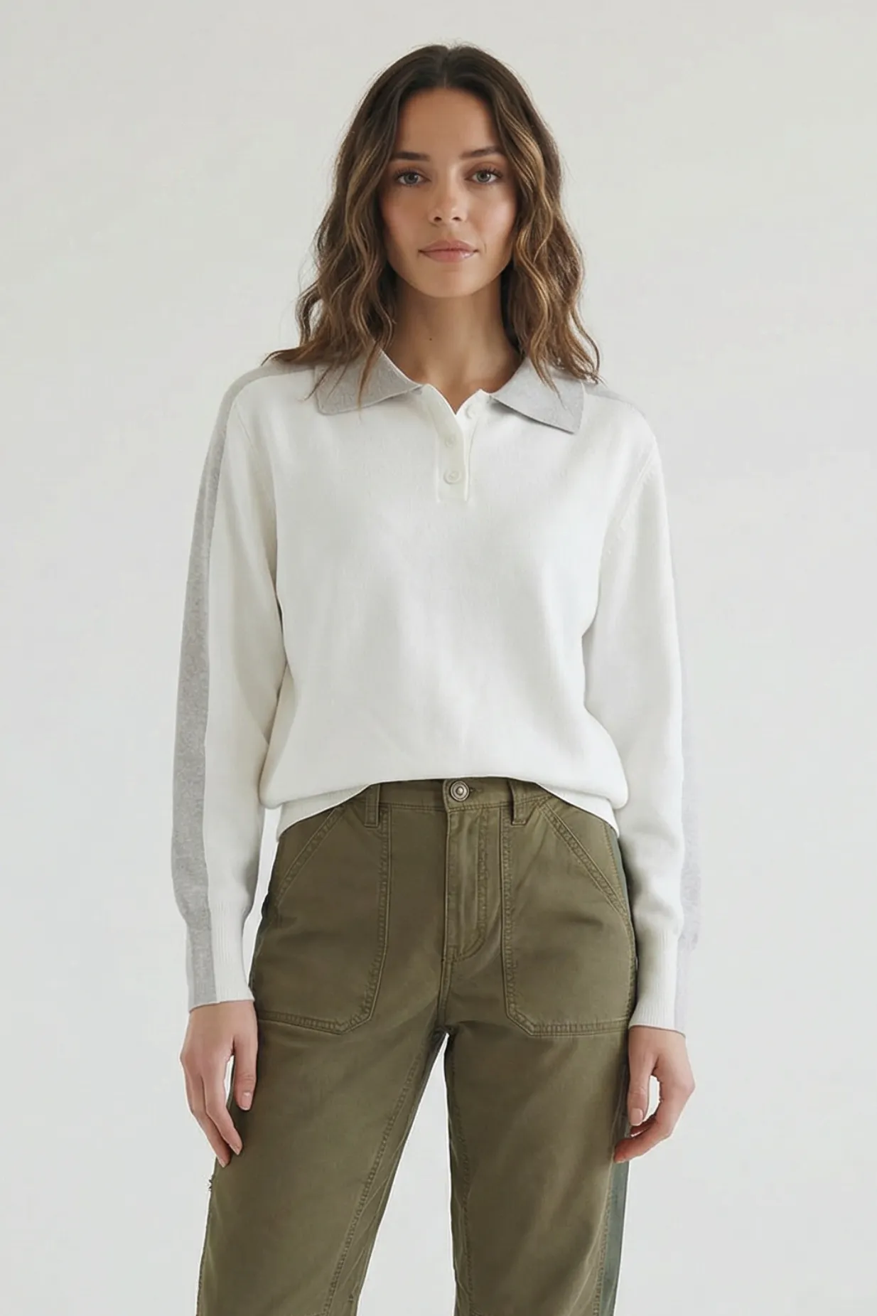 Racer Stripe Polo Sweater sold by Mixology product image thumbnail 5