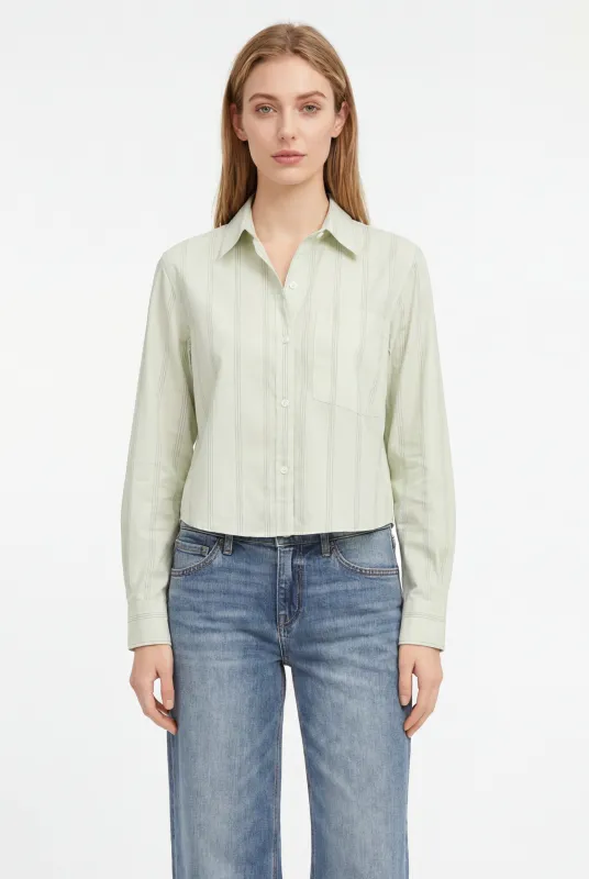 Ramy Stripe Button Down Top sold by Mixology