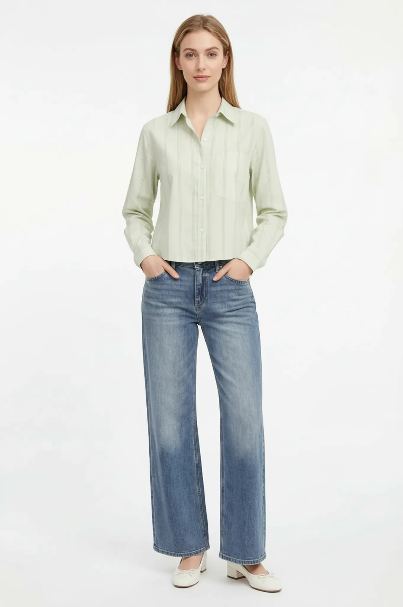 Ramy Stripe Button Down Top sold by Mixology product image thumbnail 2