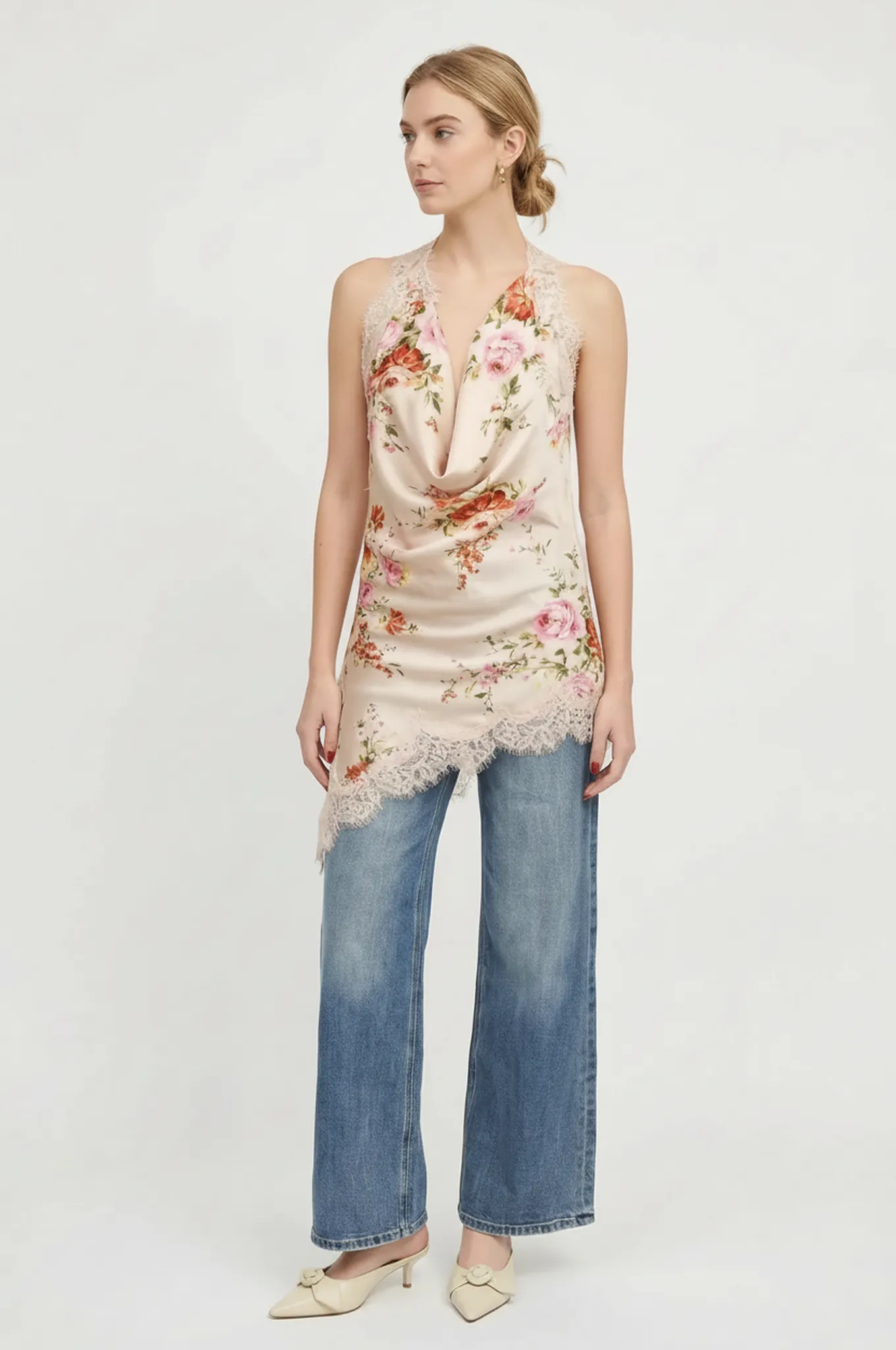 Penelope Lace Trim Floral Top sold by Mixology product image thumbnail 2