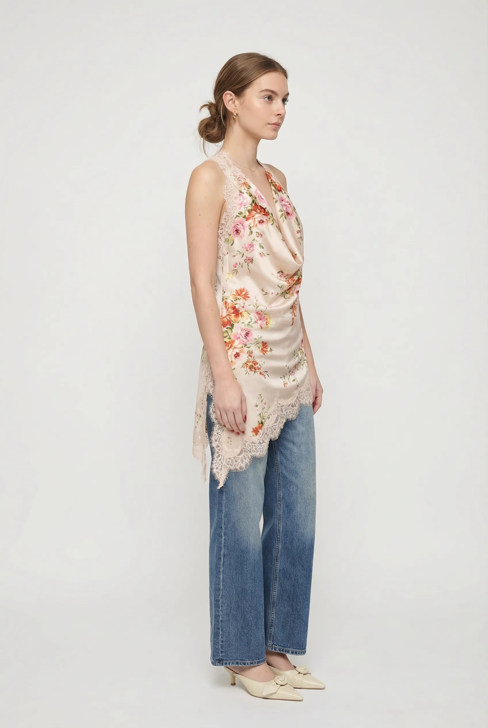 Penelope Lace Trim Floral Top sold by Mixology product image thumbnail 3