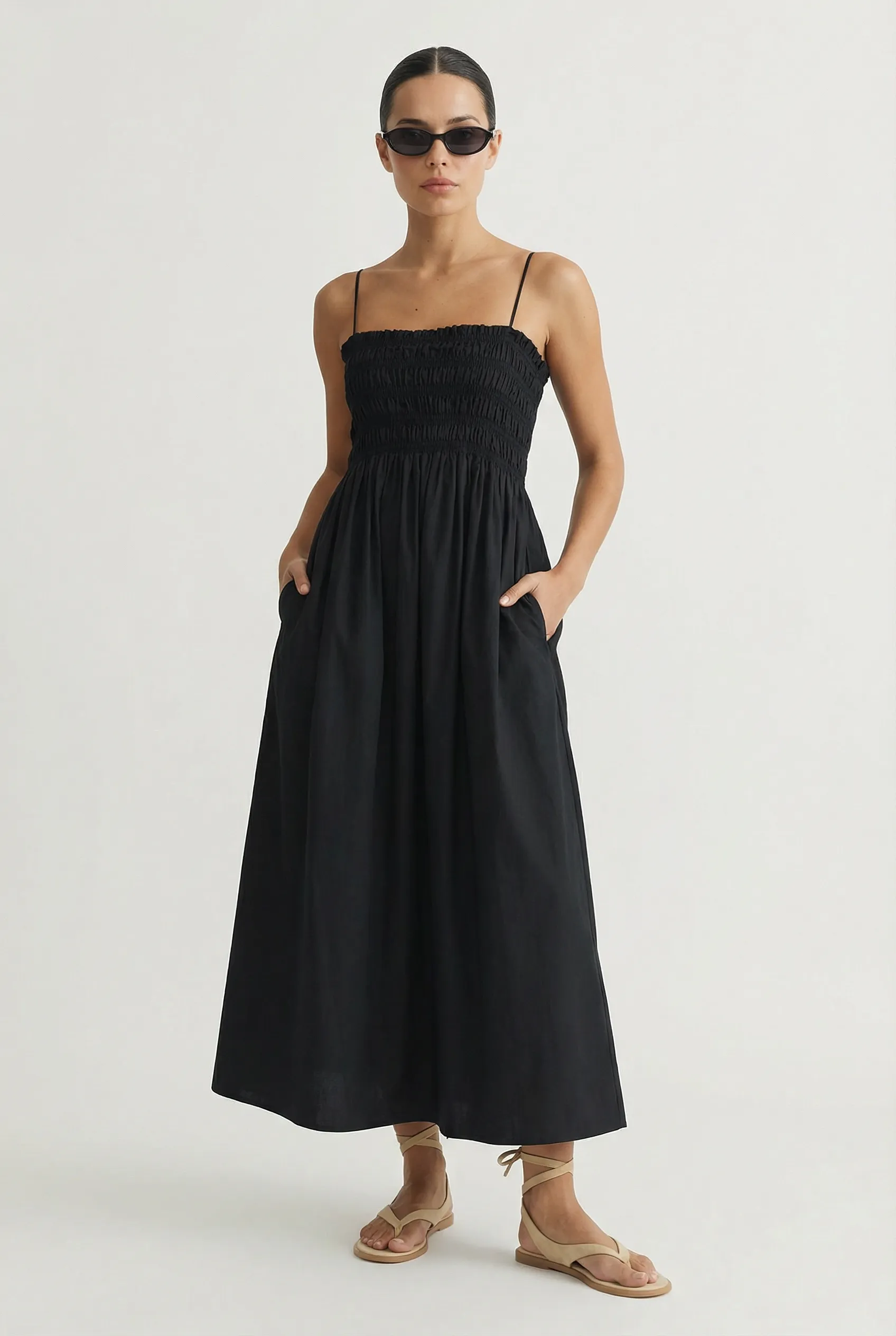 Cornelia Poplin Midi Dress sold by Mixology