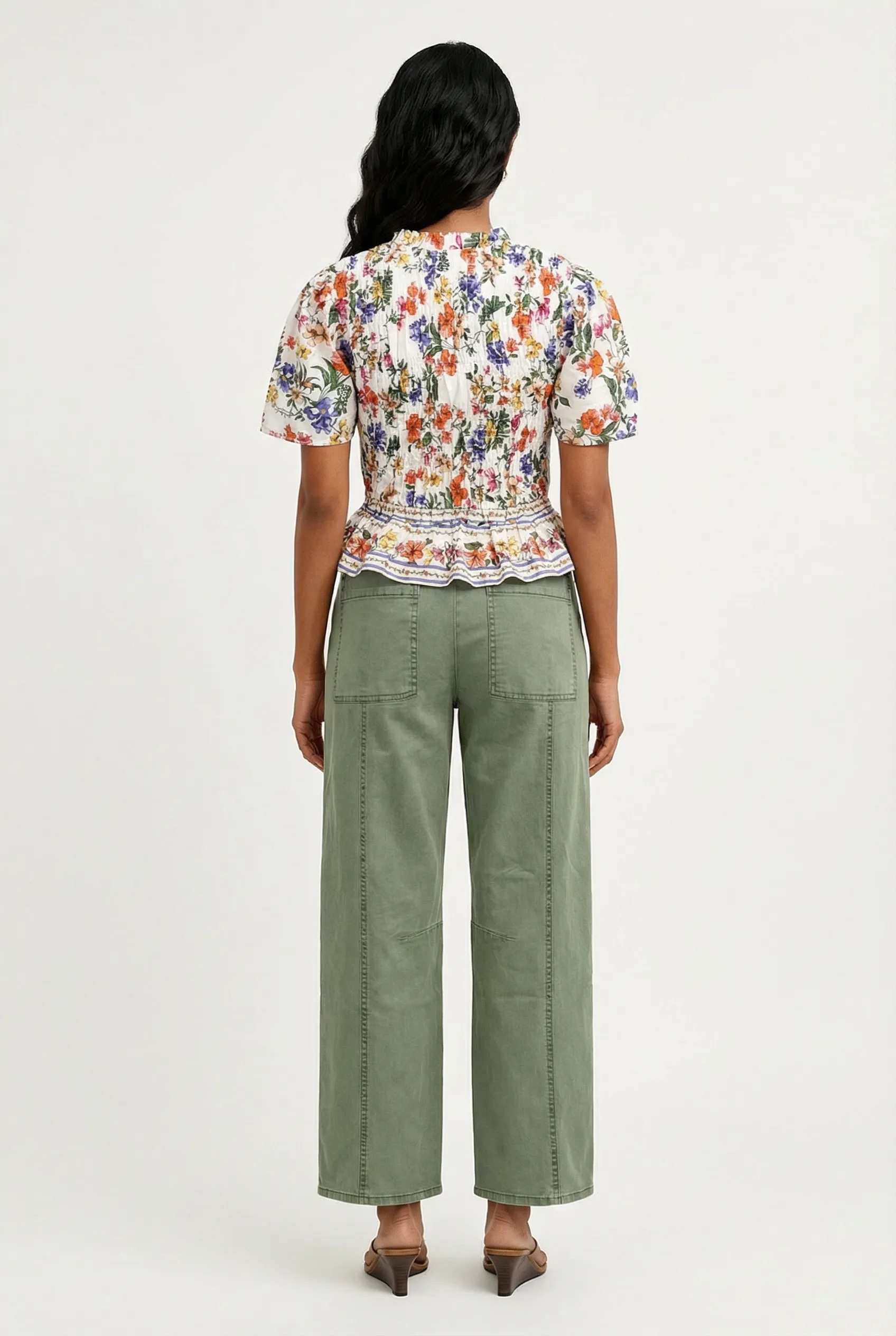 Floral Lane Smocked Tie Top sold by Mixology product image thumbnail 4