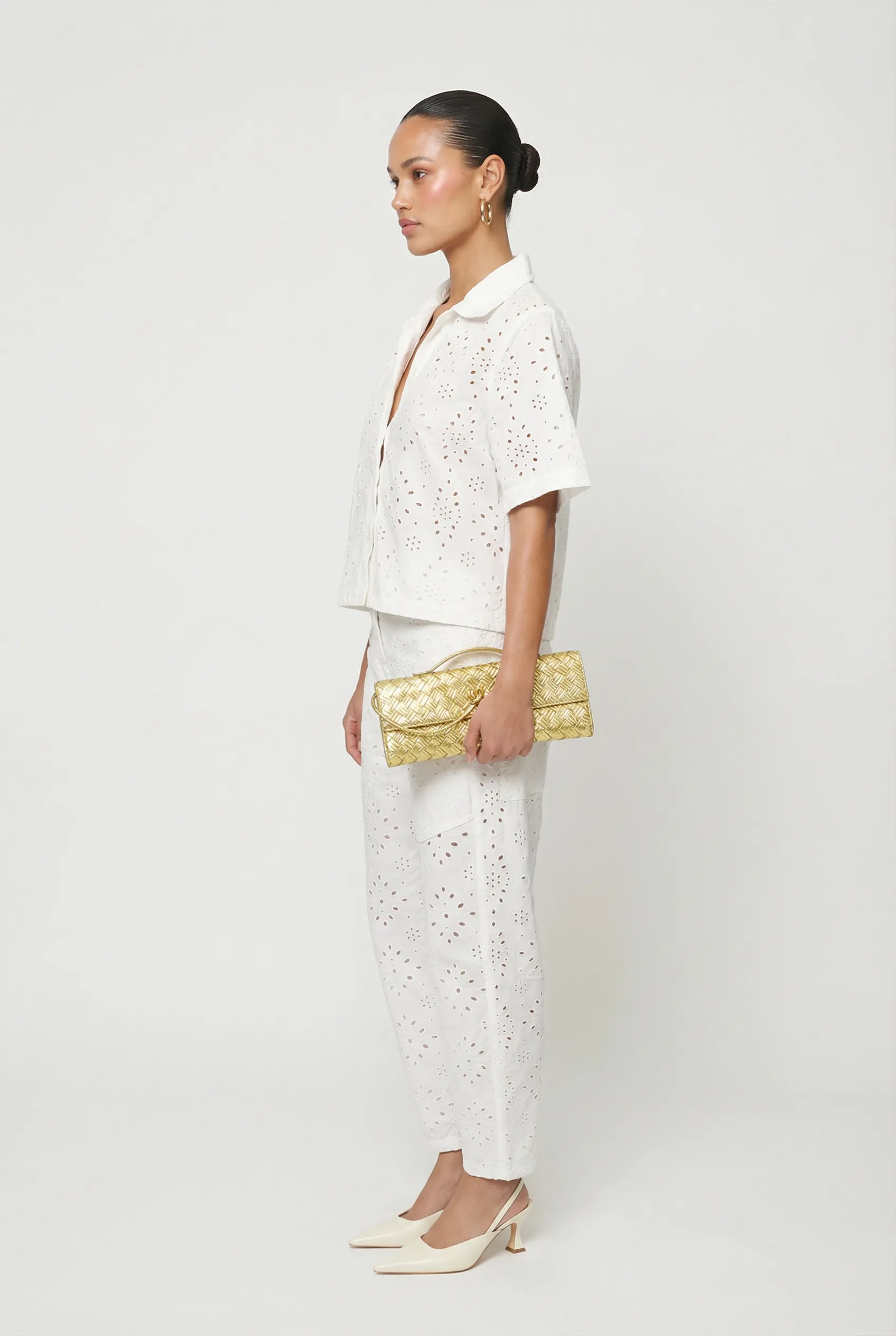 Paris Eyelet Button Down Shirt sold by Mixology product image thumbnail 3